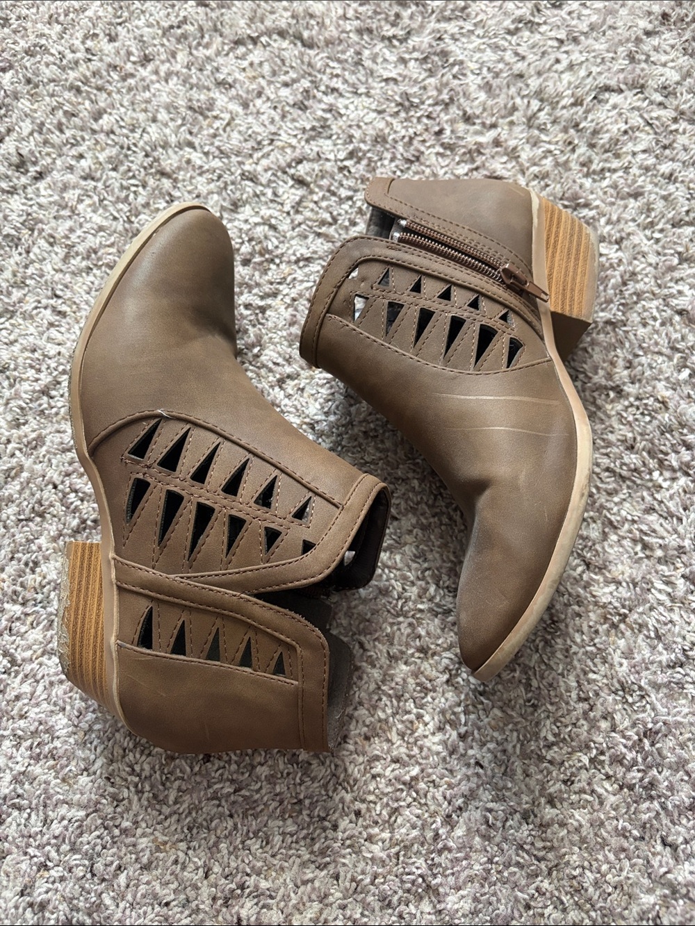Cutout Ankle Boots